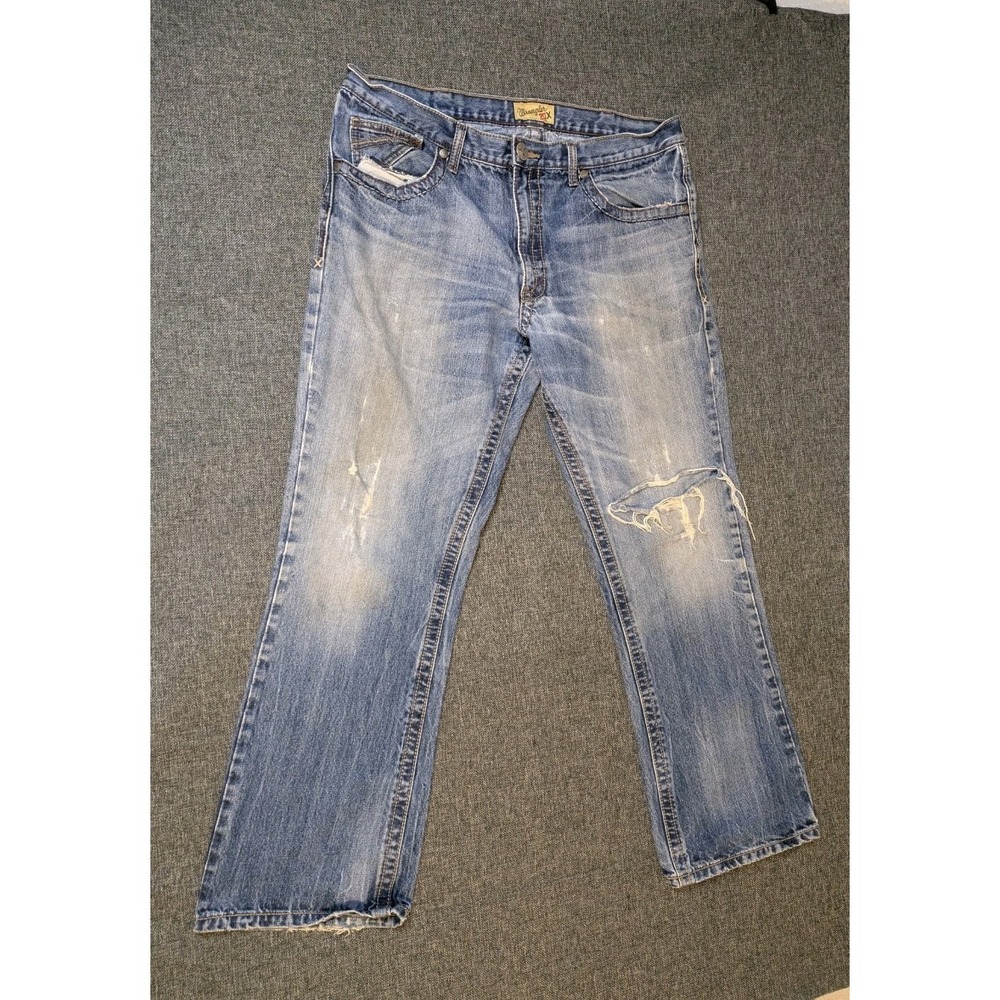 Vintage Wrangler Mens Jeans 20x Straight Leg Distressed Denim Pants‎ 36 X 30